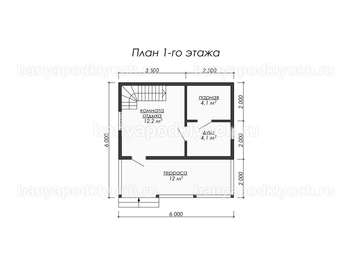 Баня из бруса 6x6 м Баня из бруса 6x6 м